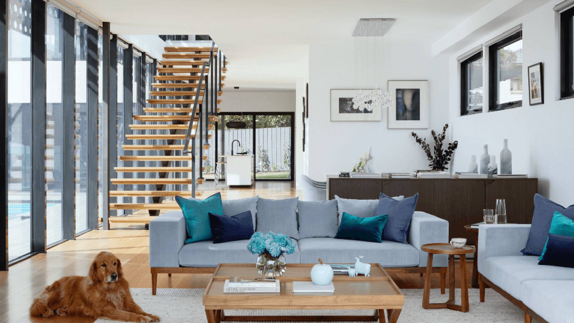 Bright, freshly renovated living room designed by Home Dream Revive